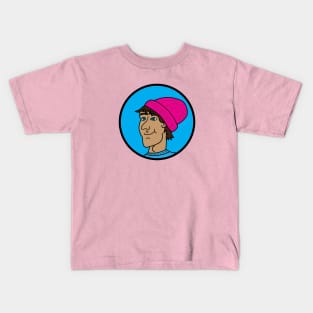 Dude in a hot pink beanie Kids T-Shirt